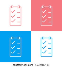 Clipboard, medical file,report medical icon, outline, thin line. Can be used for many purposes, website. Trendy style and editable vector. EPS 