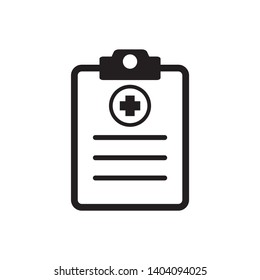 clipboard, medical information icon vector