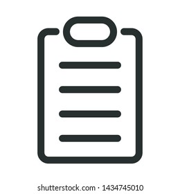 clipboard - minimal line web icon. simple vector illustration. concept for infographic, website or app.