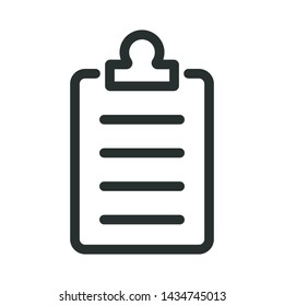 clipboard - minimal line web icon. simple vector illustration. concept for infographic, website or app.