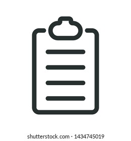 clipboard - minimal line web icon. simple vector illustration. concept for infographic, website or app.