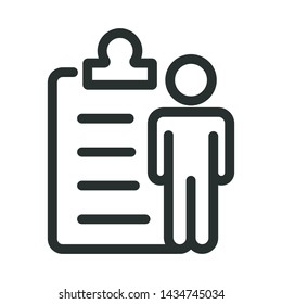 clipboard - minimal line web icon. simple vector illustration. concept for infographic, website or app.