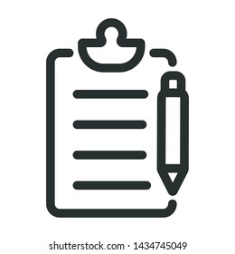 clipboard - minimal line web icon. simple vector illustration. concept for infographic, website or app.