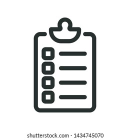clipboard - minimal line web icon. simple vector illustration. concept for infographic, website or app.