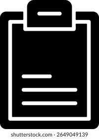 Design de ícone preto moderno na área de transferência