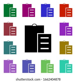 Clipboard multi color style icon. Simple glyph, flat vector of web icons for ui and ux, website or mobile application