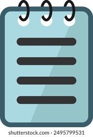 Clipboard with note checklist icon in flat style. Planning and organization of work reminder vector illustration