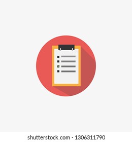 Clipboard note list  and check marks graphic element Illustration template design