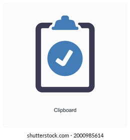 Clipboard or Notepad Icon Concept