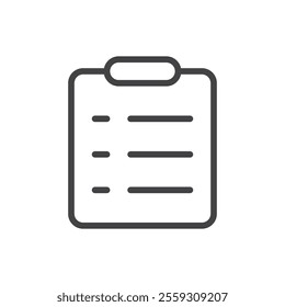 Clipboard notes icon Logo symbol outline set