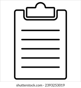 Clipboard, Office and coworking line icon