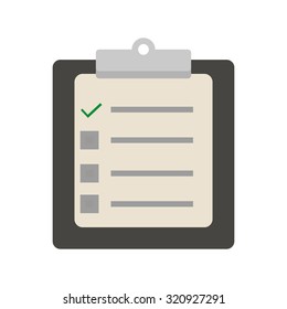 Clipboard on the white background. Vector illustration.