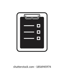 Clipboard, online survey, report, checklist, vector illustration