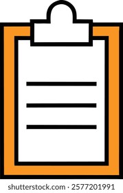 Clipboard Organizer Icon for Task Management and Notes, Isolated Professional Illustration