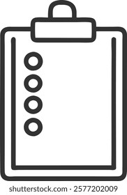 Clipboard Organizer Icon for Task Management and Notes, Isolated Professional Illustration