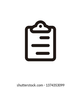 clipboard outline icon vector