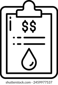 Clipboard outline icon vector illustration