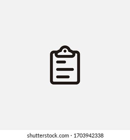 clipboard outline icon vector illustrator sign