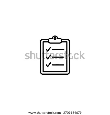 A clipboard outline with ticked checkmarks and text lines representing a compliance checklist