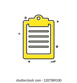 clipboard paper board clip paper page icon vector design