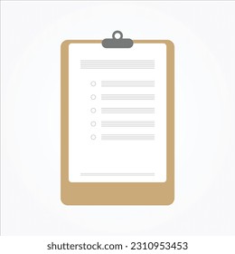 Portapapeles con lista de verificación de papel 