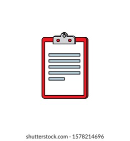clipboard with paper document isolated icon vector illustration design