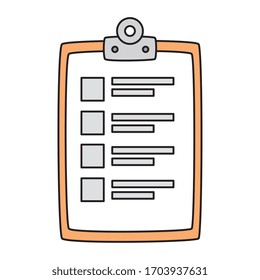 portapapeles con diseño de ilustración vectorial de icono aislado de documento de papel