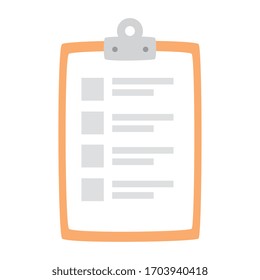 clipboard with paper document isolated icon vector illustration design