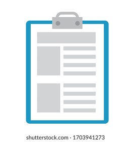 portapapeles con diseño de ilustración vectorial de icono aislado de documento de papel