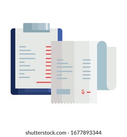 portapapeles con diseño de ilustración vectorial de documento de papel y asiento