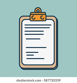 clipboard paper handmade drawn