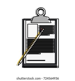 clipboard with paper icon image 