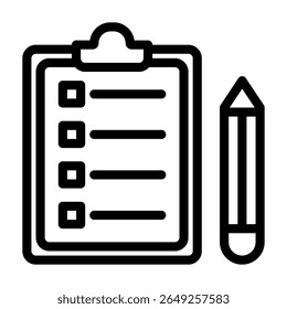 Área de transferência com ilustração de estilo de linha de ícone de papel