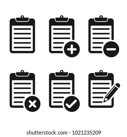 Clipboard Paper Icon Template. Document Logo Vector.