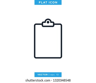 Clipboard Paper Icon Vector Design Template