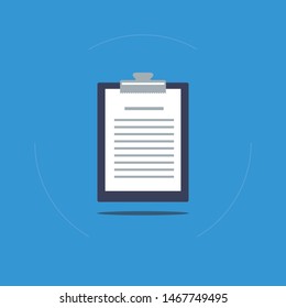 clipboard with paper icon. vector illustration.