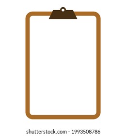 Clipboard with paper icon vector illustration.