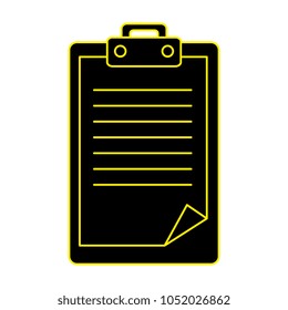 clipboard paper isolated icon