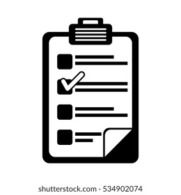 clipboard paper isolated icon