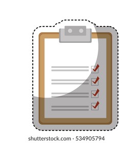 clipboard paper isolated icon