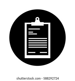 clipboard paper isolated icon