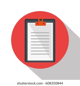 clipboard paper isolated icon