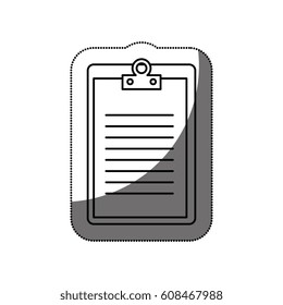 clipboard paper isolated icon