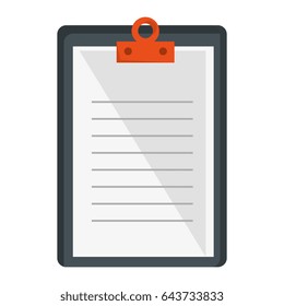 clipboard paper isolated icon