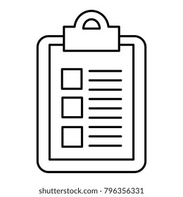clipboard paper isolated icon