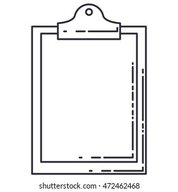 clipboard paper isolated icon vector illustration design