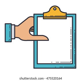 clipboard paper isolated icon vector illustration design