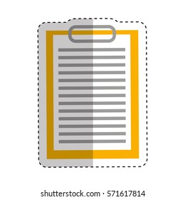 clipboard paper isolated icon vector illustration design