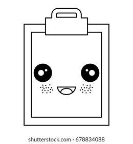 clipboard paper kawaii character