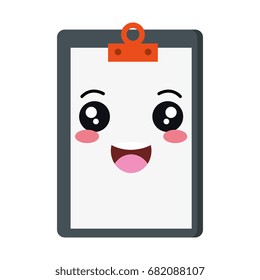 clipboard paper kawaii character
